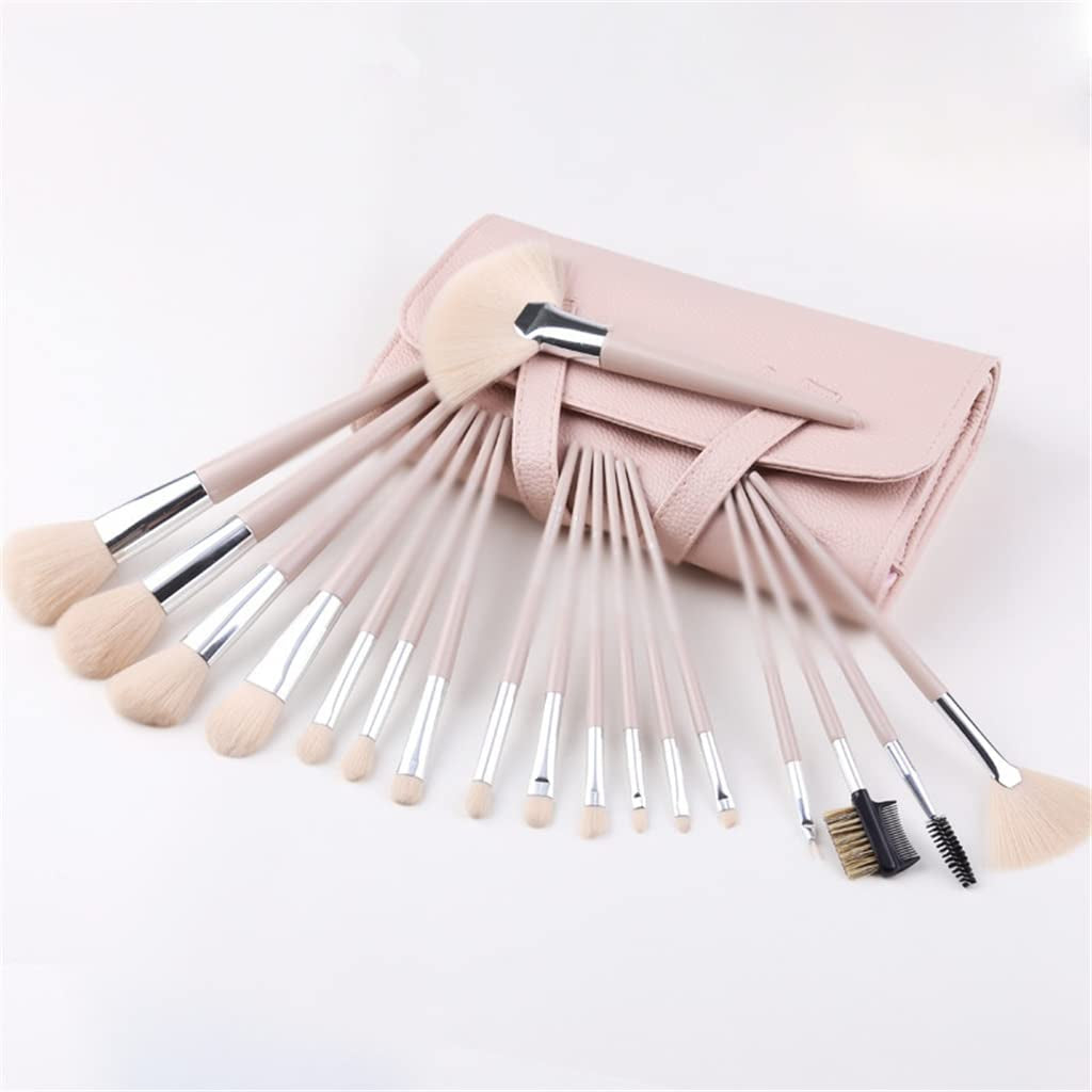 Makeup Brushes Set Professional 18Pcs Make up Brush with Pointed Handle Face Eye and Lip Cosmetic Tool(18Pcs,Black)