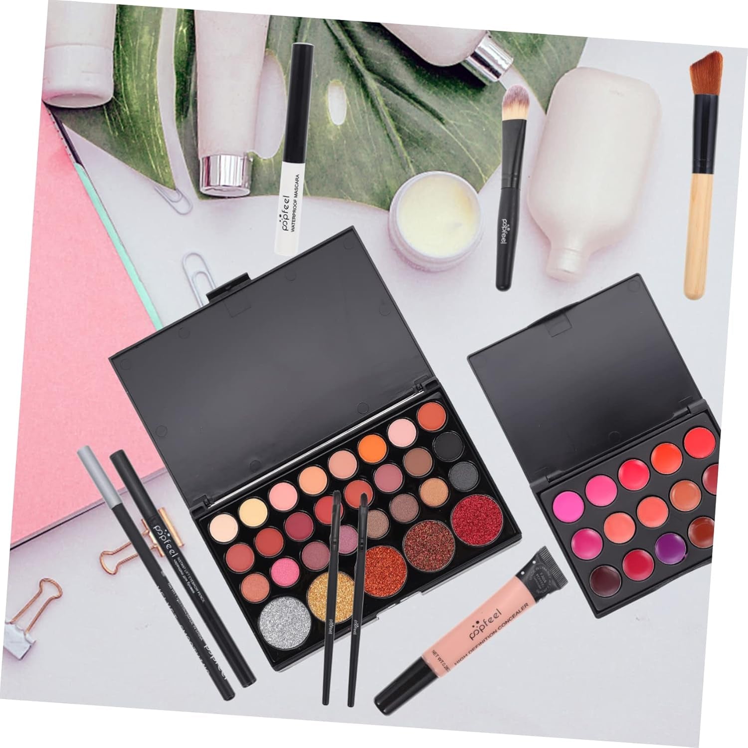 3 Sets Women'S Makeup Set Gift for Women Cosmetics Sulies Makeup Brushes Lip Gloss for Women Mascara Sets Eyeshadow Set Makeup Kit Women Cosmetics Sulies Cosmetic Kit for Women ( Color : as Shownx2Pcs