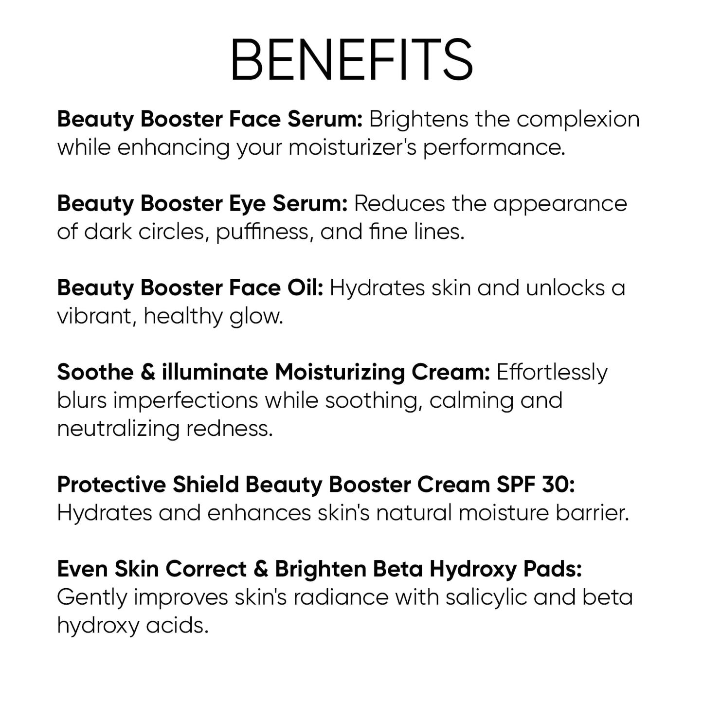 Trish Mcevoy the Beauty Booster Must Haves Travel Collection, 6-Piece Set - Correct & Brighten Beta Hydroxy Pads, Face Serum, Eye Serum, Oil, Soothe & Illuminate Moisturizing Cream, Cream SPF 30